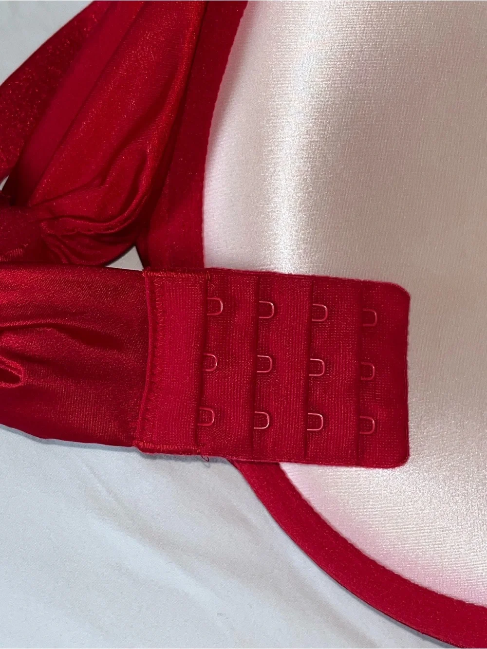 Victoria's Secret Red Push-Up Bra with Rhinestone Straps